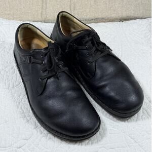 Finn Comfort Men 14 Vaasa Black Leather Lace Up Orthopedic Walking Comfort Shoes